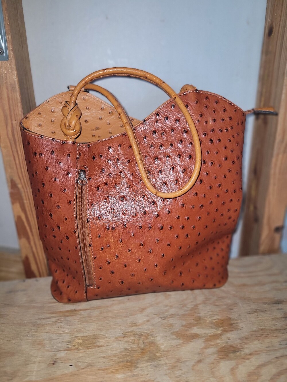 Borse In Pelle Crocodile Embossed Leather Bag